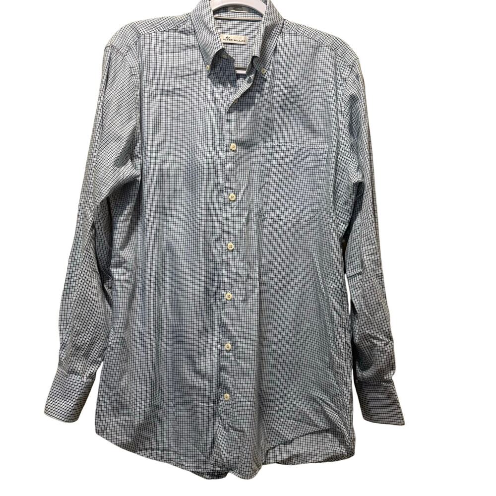 Peter Millar Plaid Button Down Mens Medium